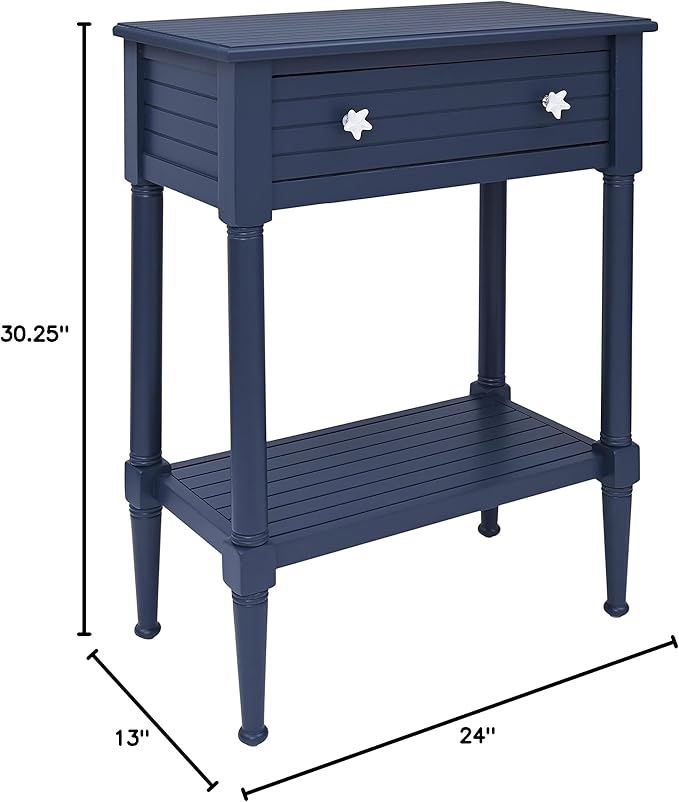 Linon Raleigh Navy Accent Table - Image 17