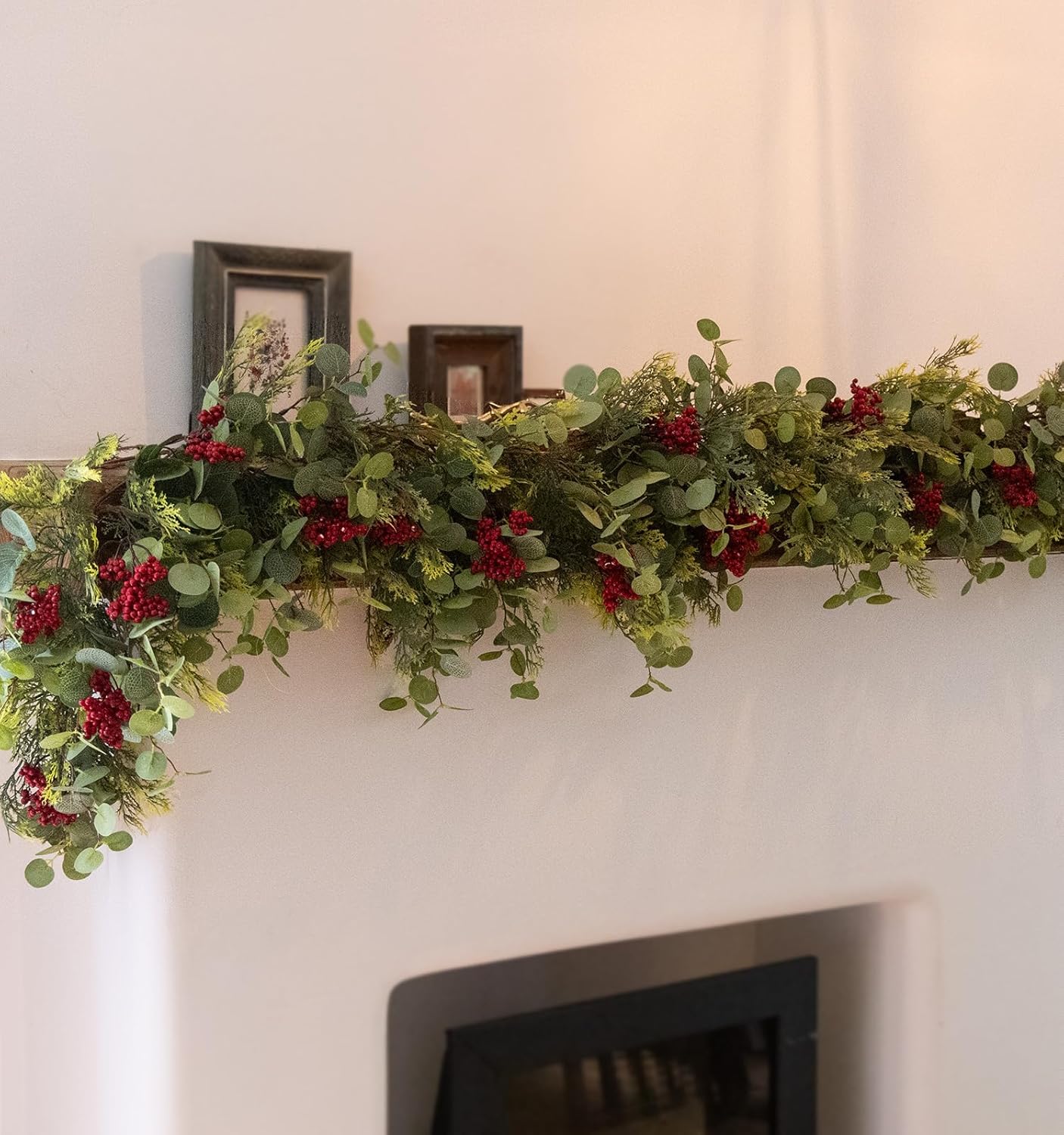 6.3FT Christmas 144 Branch Tips Cedar Garlands, Anna's Whimsy Artificial Pine Cypress Greenery Garland, Decorations Holiday Indoor Outdoor Christmas Decor Winter Garland