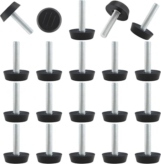 Zorfeter 30 Pcs Screw in Threaded Furniture Adjustable Levelers, M6 Leveling by Zorfeter