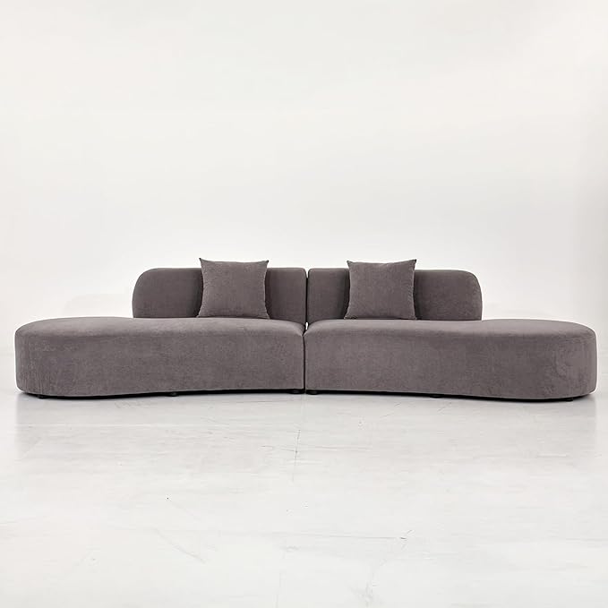 Container Furniture Direct 132" Curved Sofa - Image 9