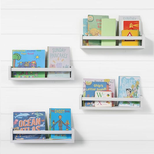 Nursery Room Shelves Set of 4, Wood Floating Book Shelves by DUICIRXismadeforlove%EF%BC%81