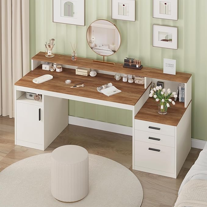 YOMILUVE 65 Inch Computer Desk - Image 7