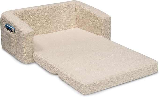 Delta Children Cozee Flip-Out Sherpa 2-in-1 Convertible Sofa to Lounger - Image 9