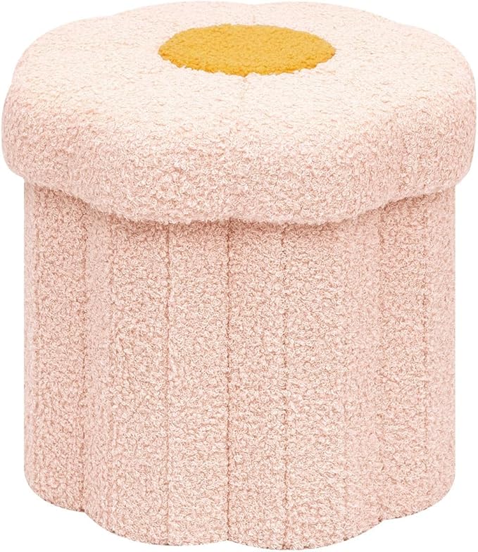 B FSOBEIIALEO Storage Ottoman Foldable, Sunflower Shaped Small Footrest by BFSOBEIIALEO