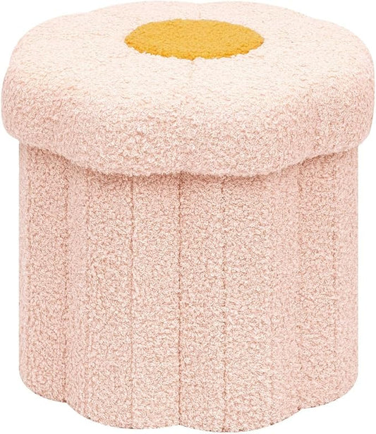 B FSOBEIIALEO Storage Ottoman Foldable, Sunflower Shaped Small Footrest by BFSOBEIIALEO