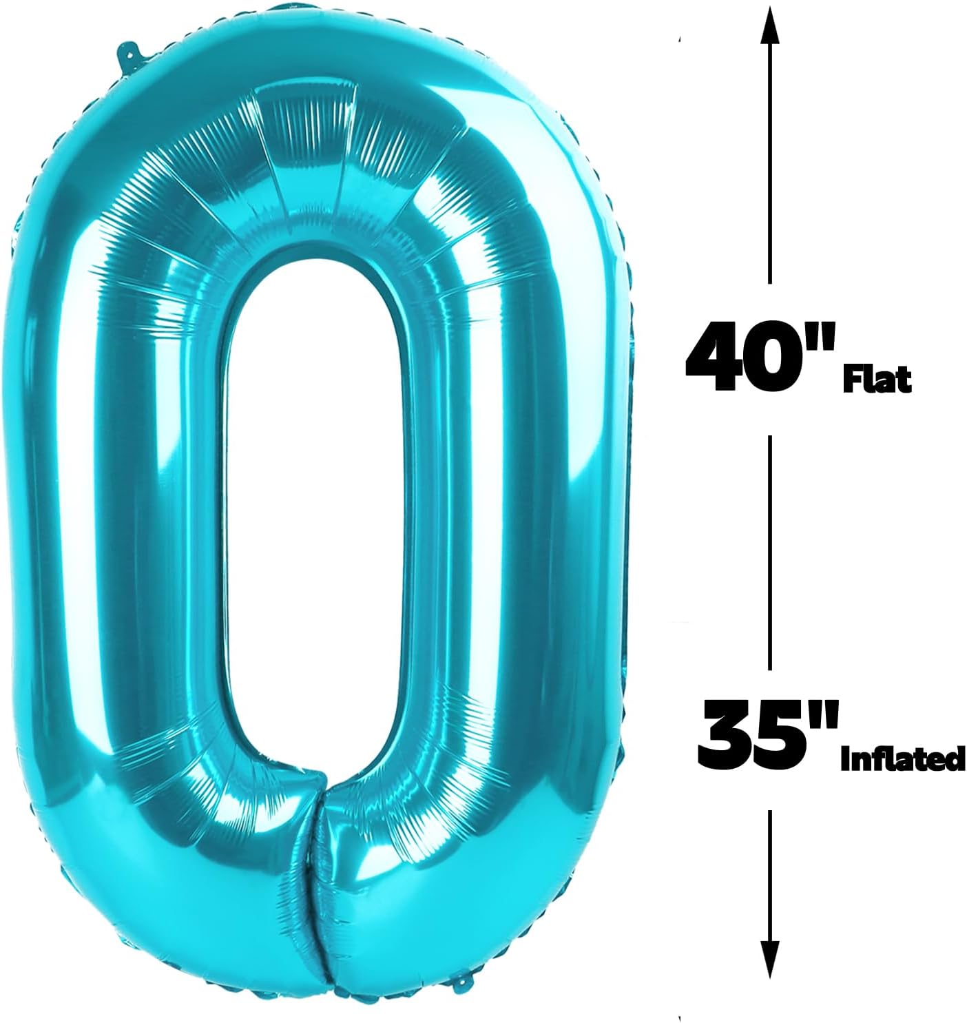 Blue 40 Inch 0 Number Balloons, 0 Decorations for 10 20 30 40 50 60 70 80 90 100 Birthday, 2026 Blue Foil Giant Birthday Graduations Anniversary Party Balloon
