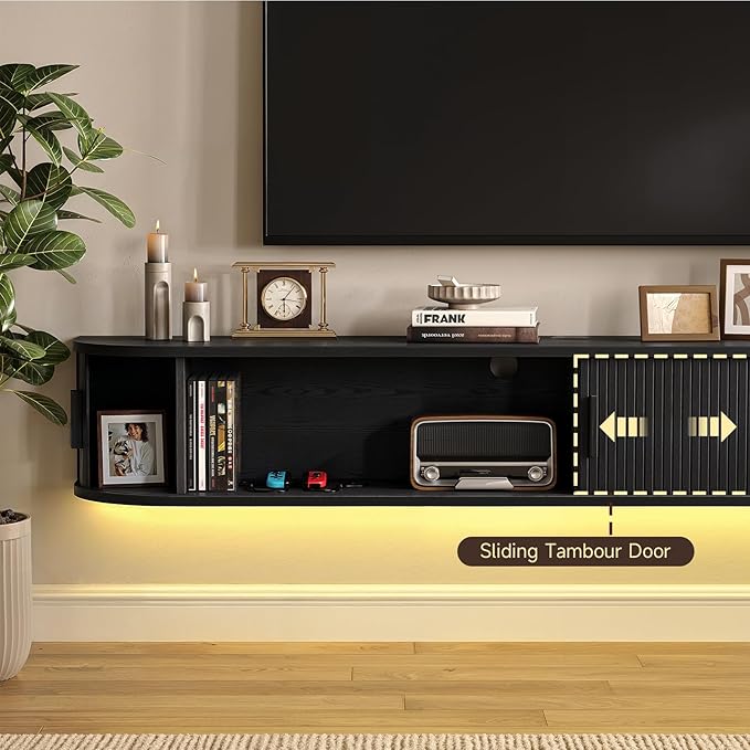 63" Floating TV Stand with Power Outlet - Image 4