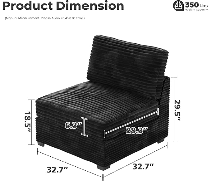 ovios 32.7 inches Middle Seat Module - Image 2