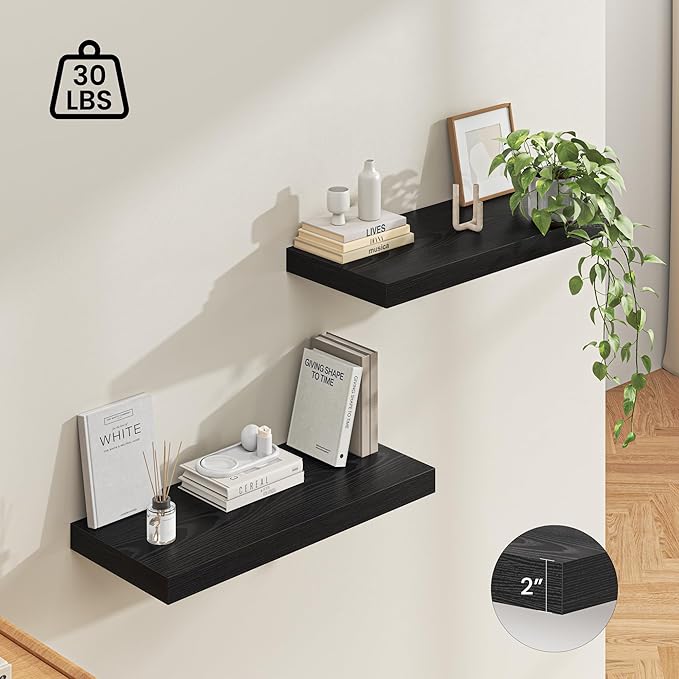 Dreamland 32" Floating Shelves for Wall, Wall-Mounted Shelves for Bedroom - Image 4