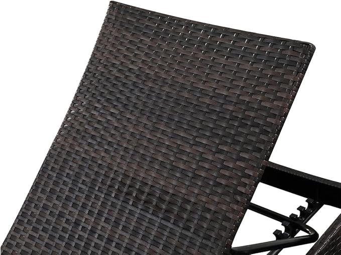 79'' Outdoor Wicker Reclining Lounge Chair Long Reclining Chaise Lounge Set - Image 6