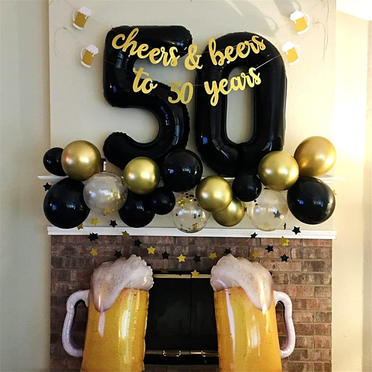 Black 5 Balloons, 40 Inch Large Foil Number Balloons Set 0-9, Self Inflating Digital 5 Helium Balloon for Boys Men Women 5th 50th Age Birthday Anniversary Party Decorations Photo Shoot Supplies