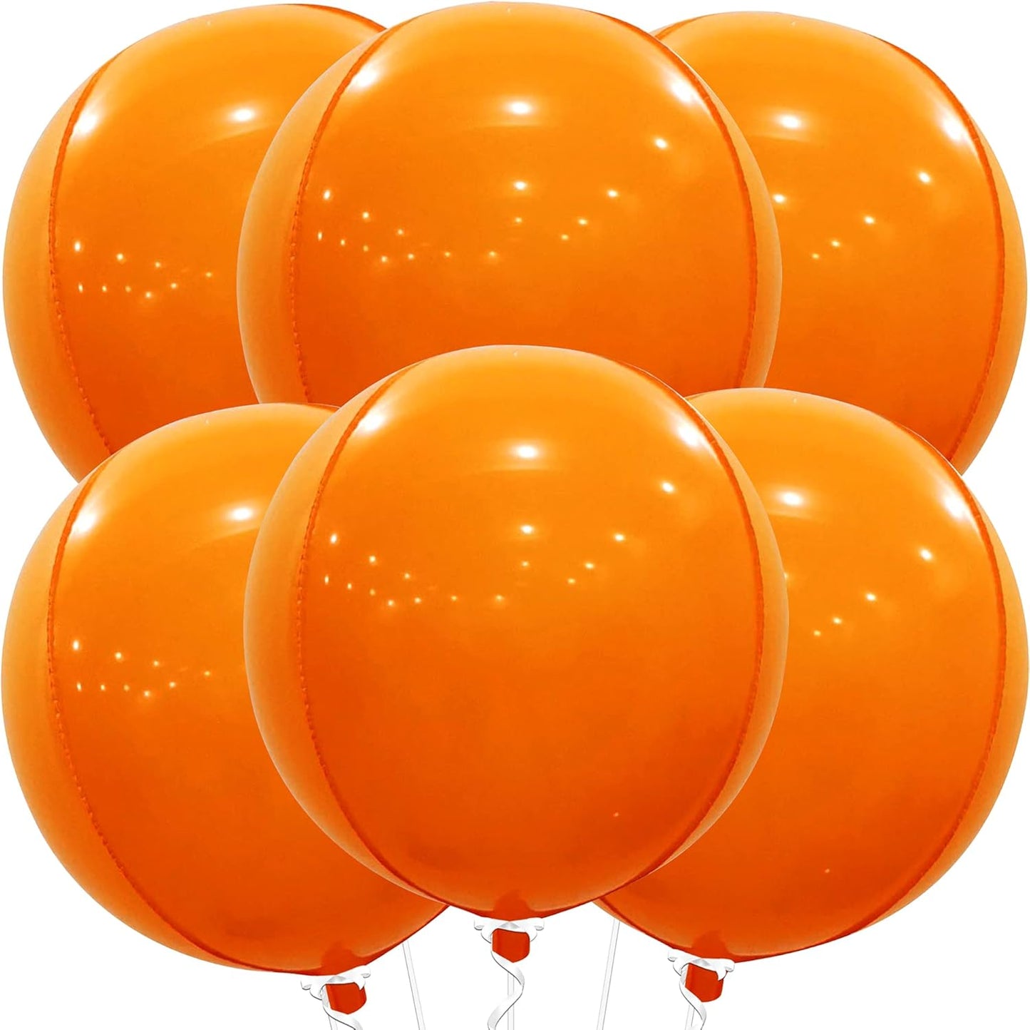 KatchOn, Big 22 Inch Orange Balloons - Pack of 6 | Mylar Balloons for Basketball Party Decorations | Orange Party Decorations | Halloween Decor, Thanksgiving Decor