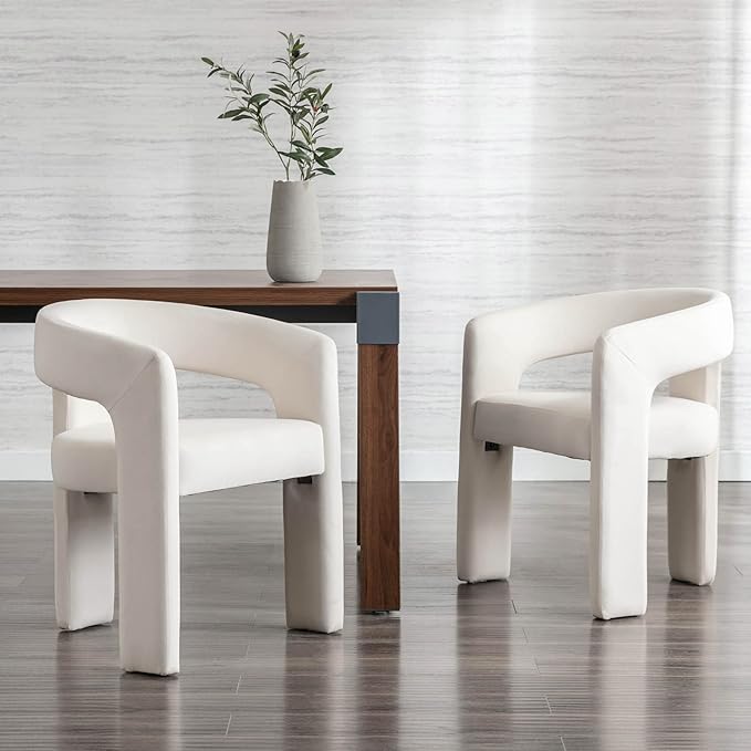 BESTANO Modern Velvet Fabric Upholstered Dining Chairs - Image 2