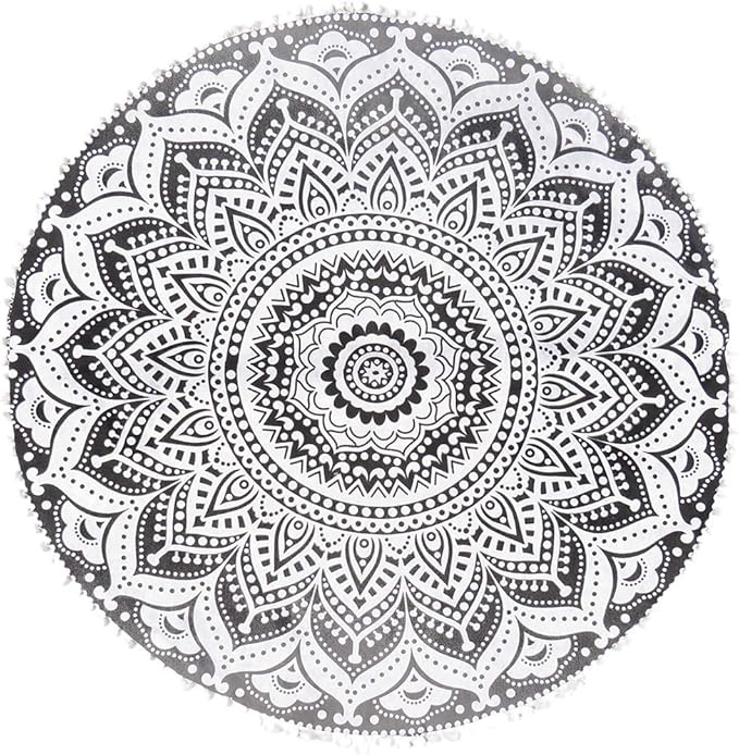 Mandala Floor Pillow Cover Meditation Cushion Seating Throw Hippie Round - Image 6