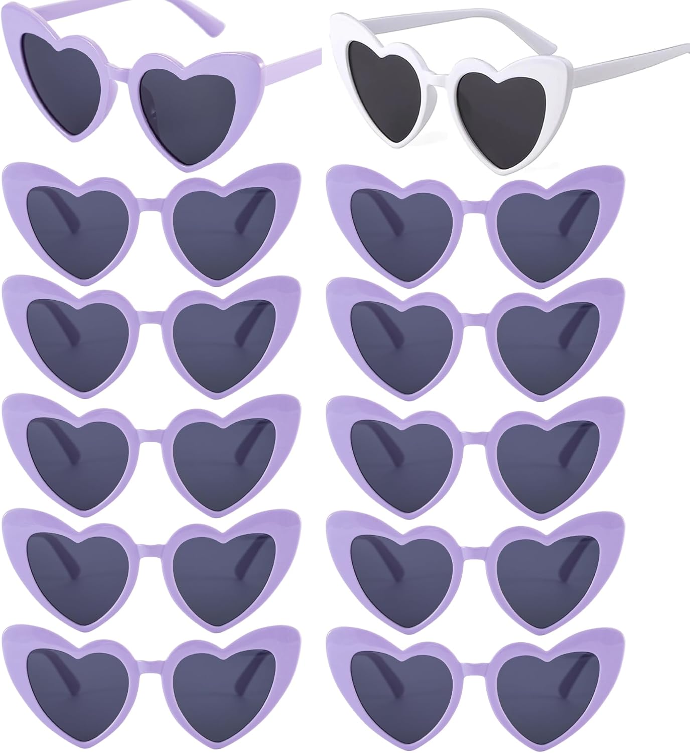 Bachelorette Party Favor Sunglasses 6 Pack,Retro Cat Eye Heart Sunglasses for Women,Bridesmaid Proposal Gifts