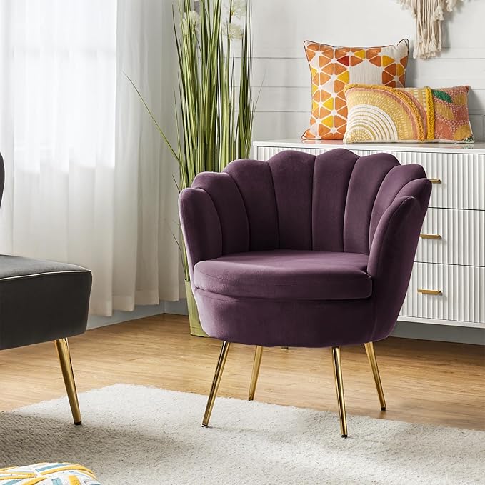 HULALA HOME Modern Velvet Accent Chair by HULALAHOME