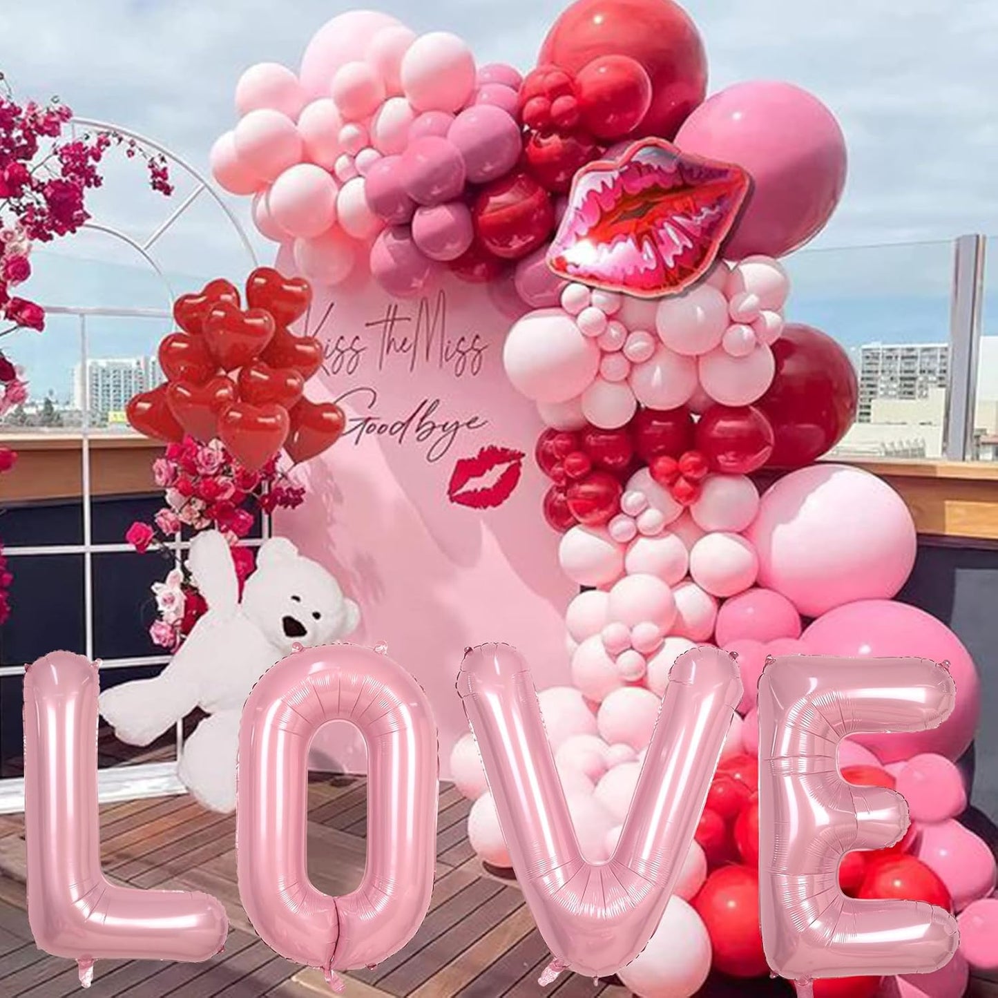 40 Inch Pastel Pink Letter Balloon, Giant Custom Alphabet V Foil Balloon Baby Pink, Mylar Self Inflating Balloon Pearl Pink Letter V, Letter V Balloons for Women Girls Birthday Party Decorations