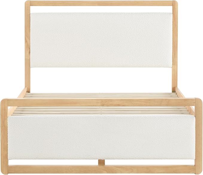 KISLOT 3 Pieces Bedroom Set, Wood Bed Frame - Image 8