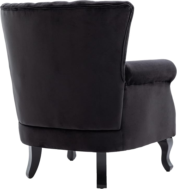 Accent Chairs Set of 2 with Arm Comfy Velvet Living Room Chair Mid-Century - Image 5