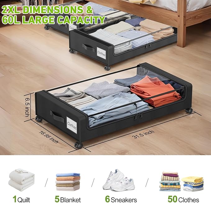 Beborxue Under Bed Storage - Image 4
