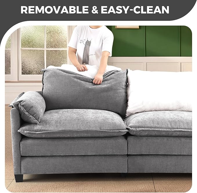 ELUCHANG Oversized 153" Modular Sectional Sofa, Comfy Cloud Couch, L Shaped - Image 5