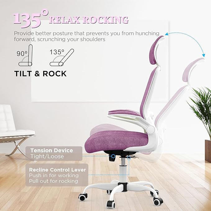 Mimoglad Office Chair, High Back Ergonomic Desk Chair - Image 7