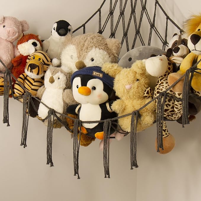 mirolam Stuffed Animals Hammock Net Corner-Hanging Stuff Animal Toy Storage - Image 6