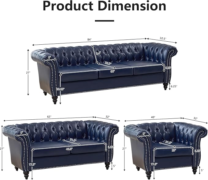 Mid-Century 2 Seater Sofa, Faux Leather Loveseat - Image 2