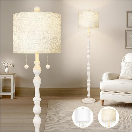 Scenekoy 65.5” Natural Real Wood Floor Lamp by SCENEKOY