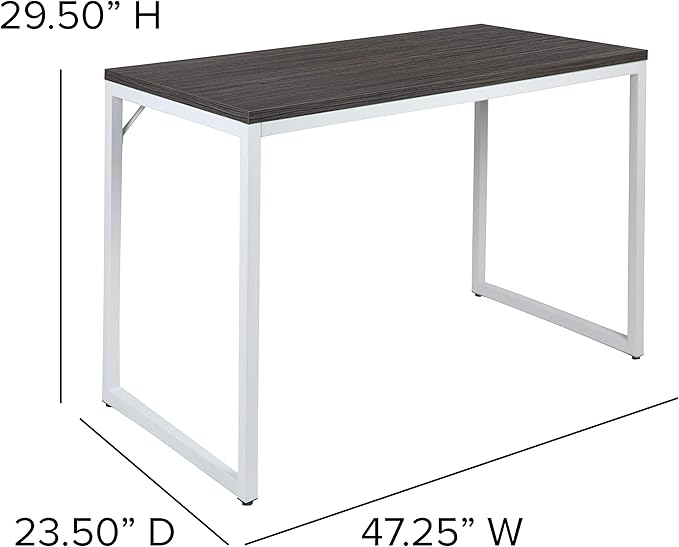 EMMA + OLIVER Industrial Modern Desk-47"L Commercial Grade Home Office - Image 2