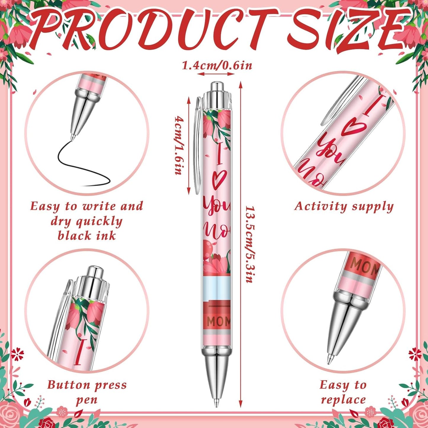 24 Pcs Christmas Appreciation Gifts Pen for Mom Mothers Christmas Stocking Stuffers Xmas Party Favors Cute Pen Thank You Gift Ideas for Women Birthday Journaling Accessories Office Souvenir