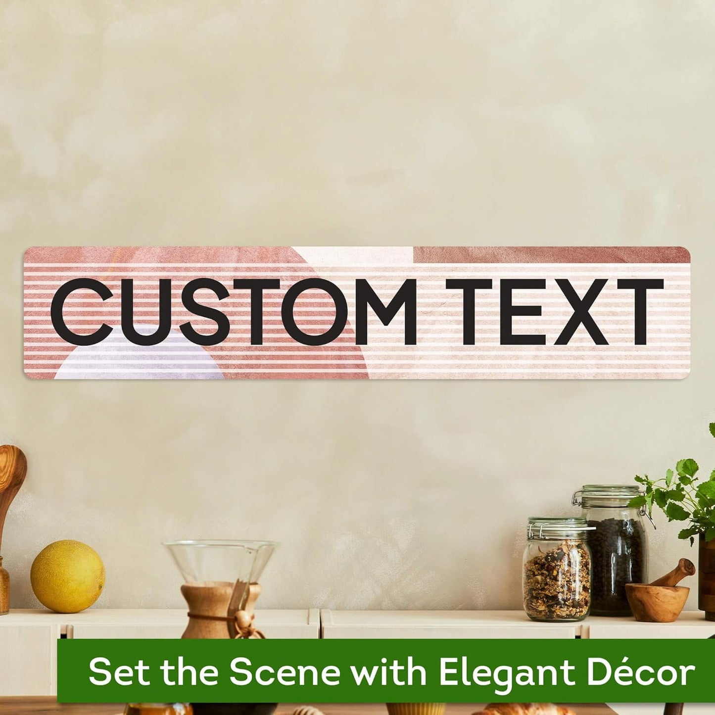 Custom Sign, Custom Street Sign, 11 Font Colors, 13 Font Styles, 4 Hole Options, 22 Sizes, 6x30 Inches, Rust Free DiBound, Fade Resistant, Made in USA by My Sign Center (Mid-Century Modern 1)