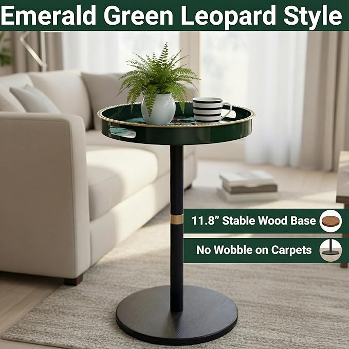 Gesodant Boho Single Leg Round Side Table - Image 6