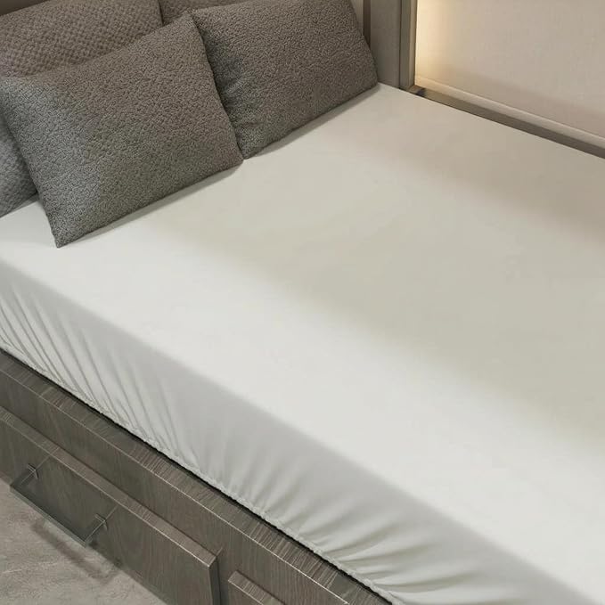 Stretchy Twin Fitted Sheet for 4 Inch Low Profile Mattress - Image 5