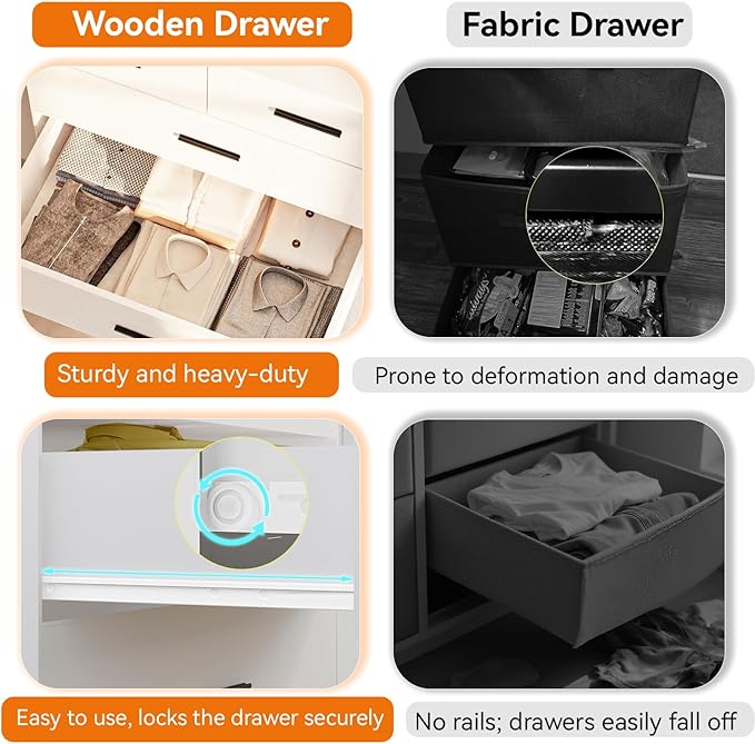 FJTJBSI 47.3" Tall Dresser for Bedroom Chests of Drawers - Image 5