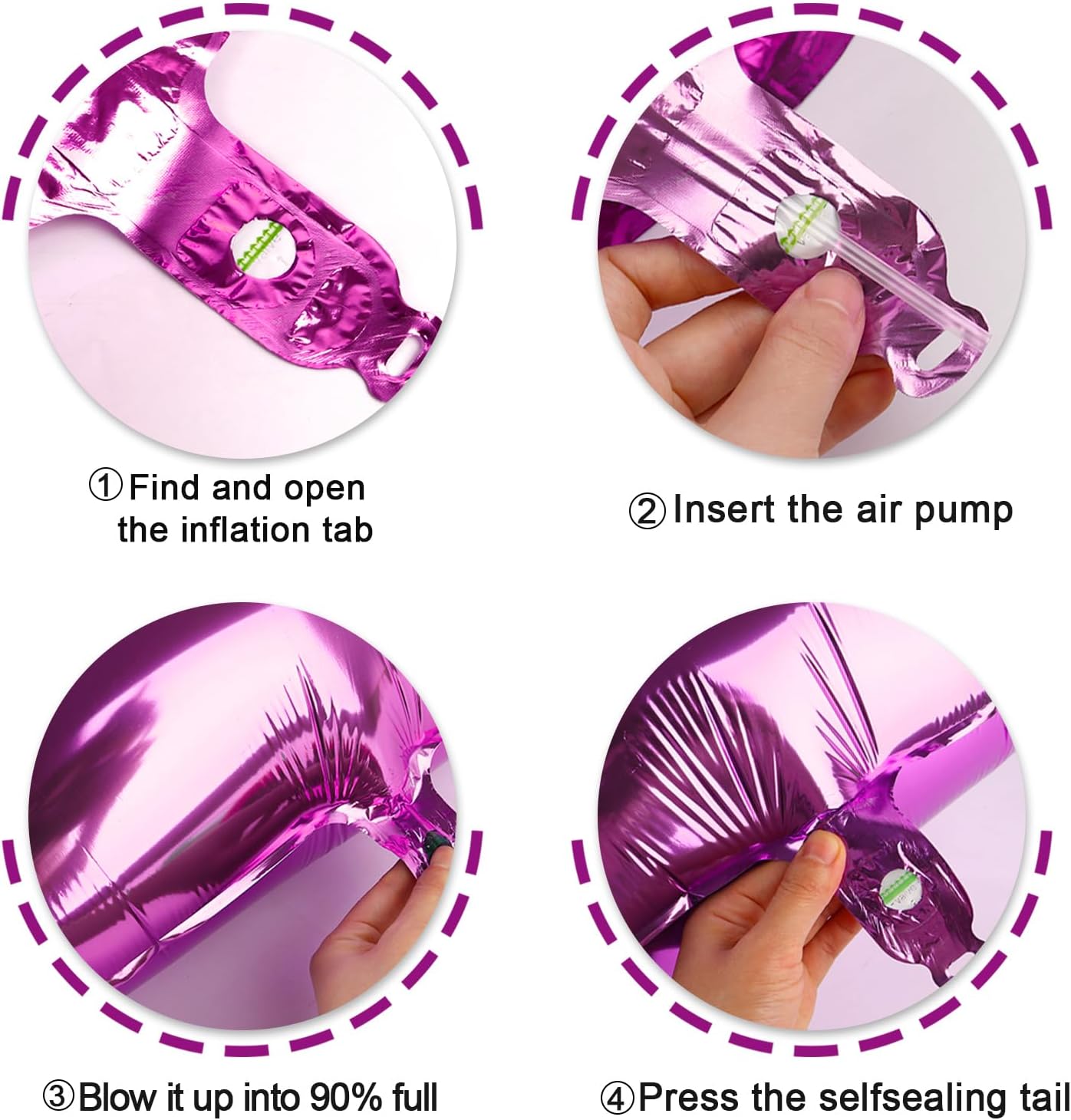 Rosy Purple Number 1 Balloon 40 inch, Number 1 Birthday Balloons for Boy Girl, Rosy Purple Foil One Balloon for 1st 10 11 12 16 18 Birthday Party, Anniversary Celebration Number Balloons Decorations