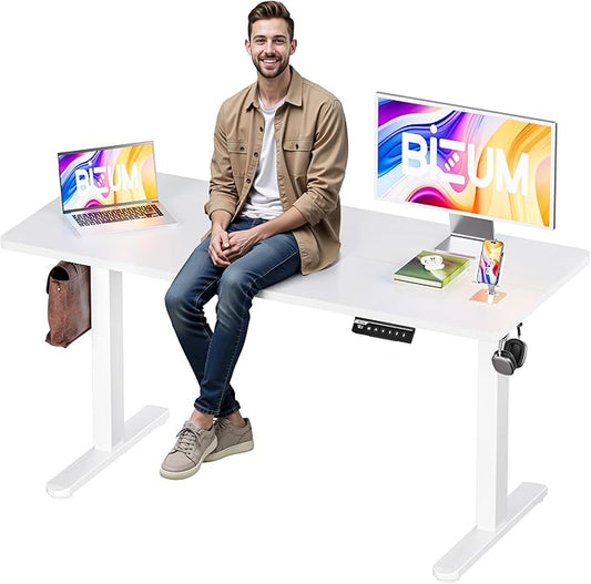 BIZUM Electric Standing Desk, 55x24 inches Height Adjustable Desk, Sit to Stand by Unknown