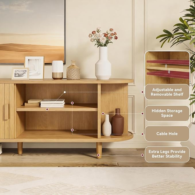 70" Mid Century Modern TV Stand - Image 6