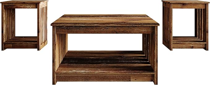 HOME DESIGN Nashua 3 Piece Coffee Table Set - Image 3