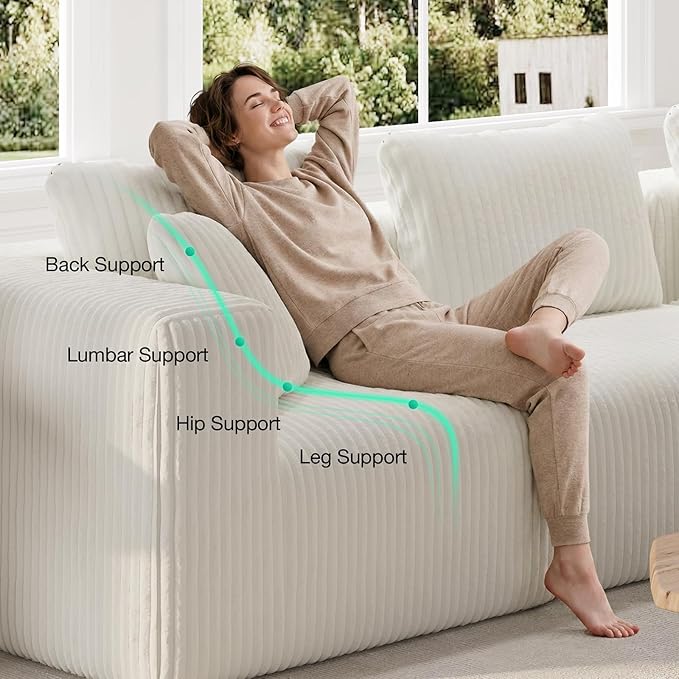 Novilla Modular Sectional Sofa, Modern Cloud Sectional Couch - Image 9