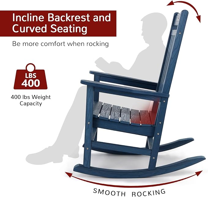 Stoog All-Weather Patio Rocking Chairs Set of 2 - Image 5