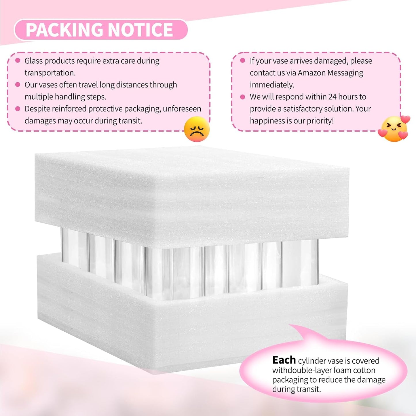 12Pack Glass Cylinder Vases for Centerpieces - 14 Inch Tall Flower Vase for Wedding Decorations, Floating Candle Holder Vase Bulk,Glass Hurricane Candle Holders for Table Shelf, Party, Home Decor