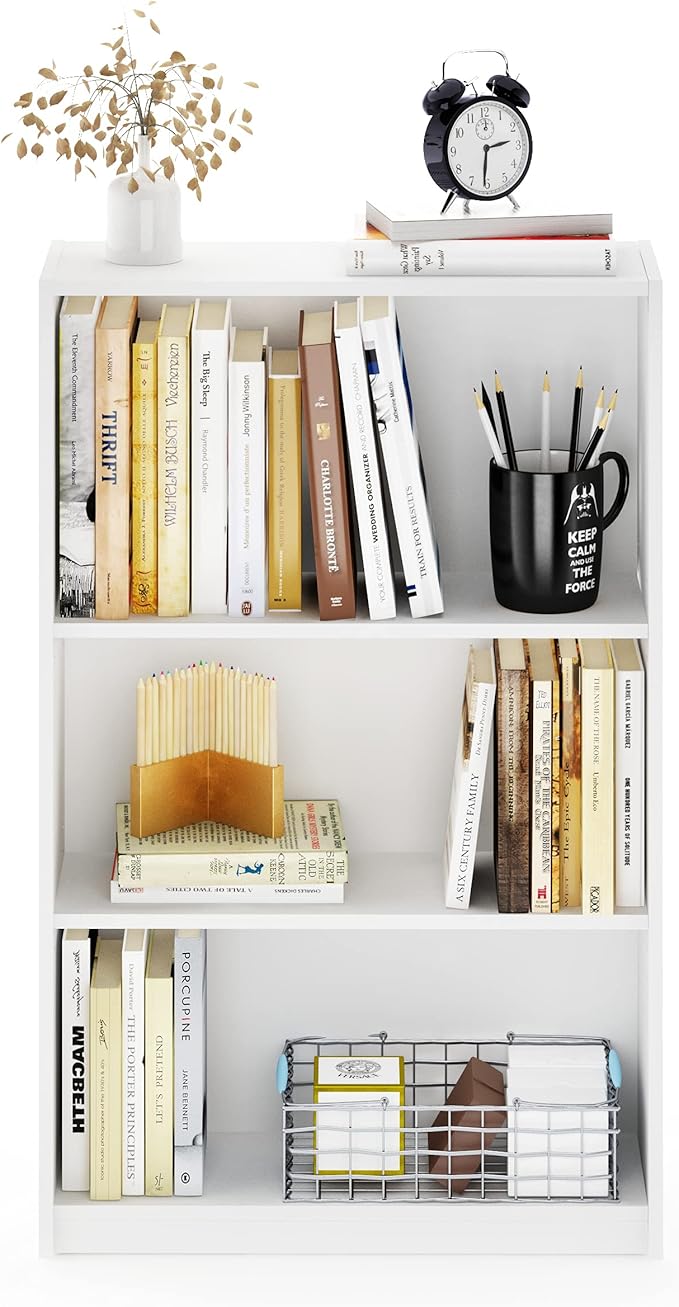 Furinno Jaya Book Shelf, 3-Tier Bookshelf, Standing Bookcase - Image 6