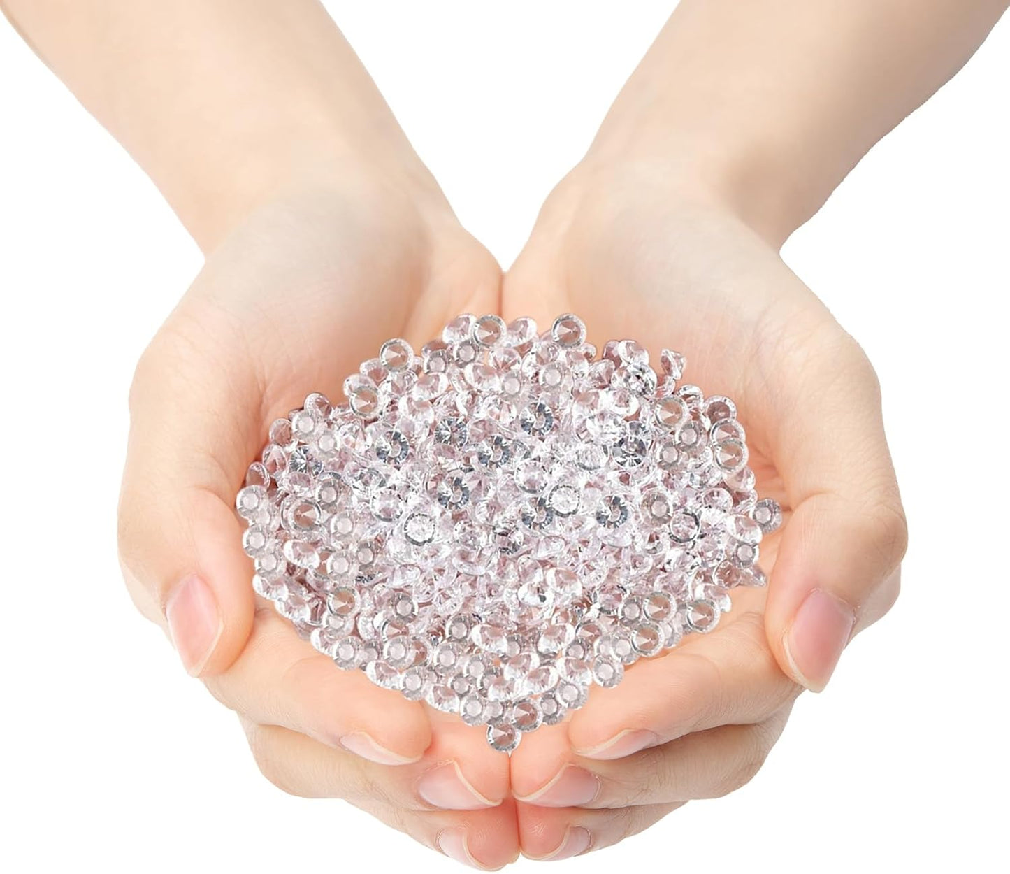 10000Pcs Crystal Acrylic Diamond Fake Gems Vase Filler, 4.5mm Faux Diamonds for Table Scatter Wedding Party, Bridal Shower, Birthday Decoration, Black