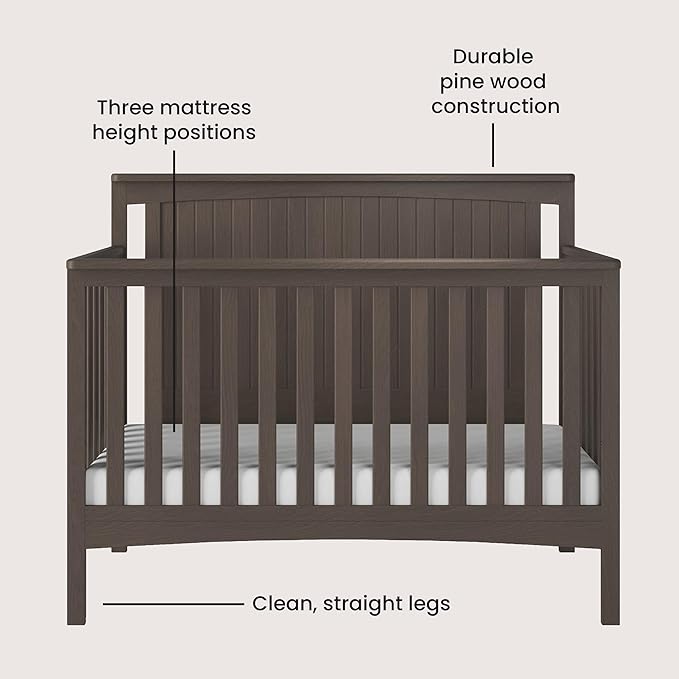 Child Craft Scout 4-in-1 Convertible Baby Crib Nursery Furniture Set - Image 4