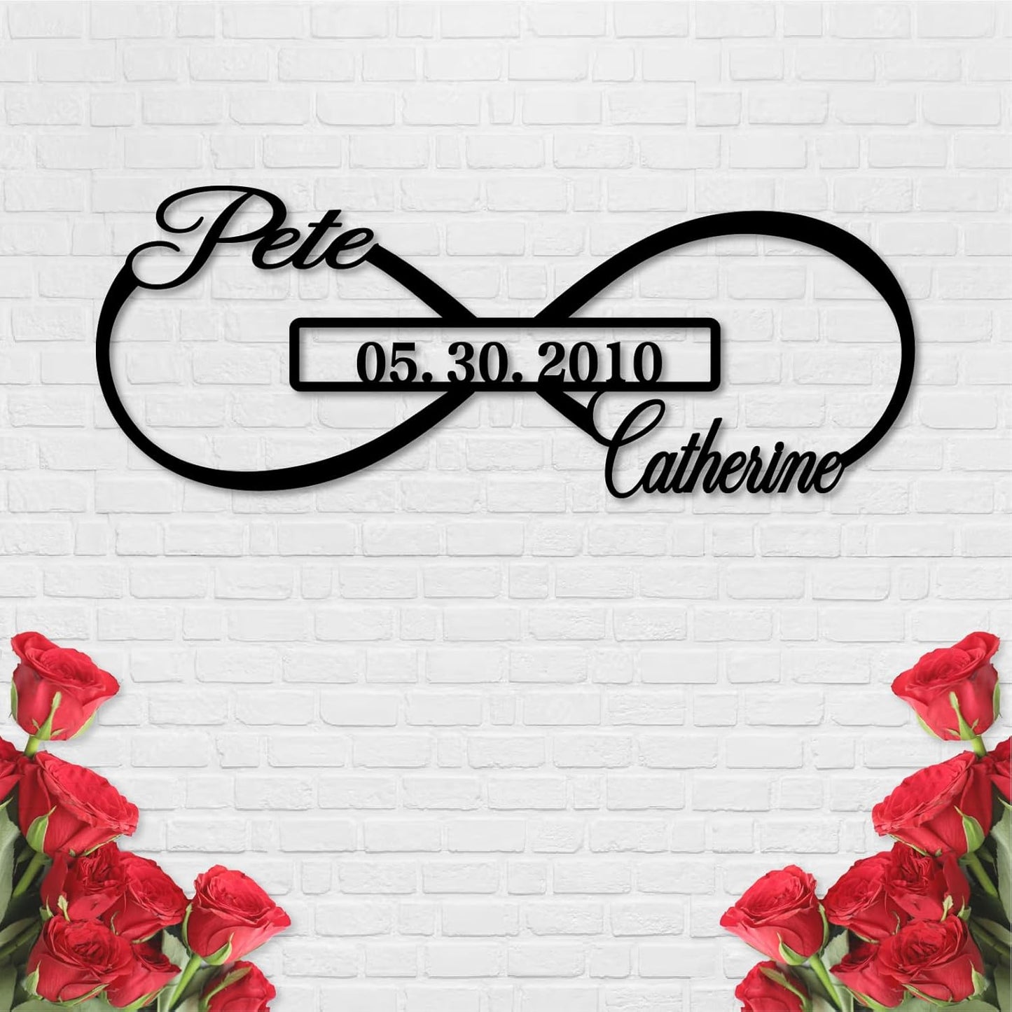 Personalized Infinity Symbol, Metal Love Sign, Love Sign Infinity Heart Sign Metal Wall Decor, Metal Wall Art Decor, Valentine'S Day Gift For Her, Personalized Anniversary Wedding Gift For Couple