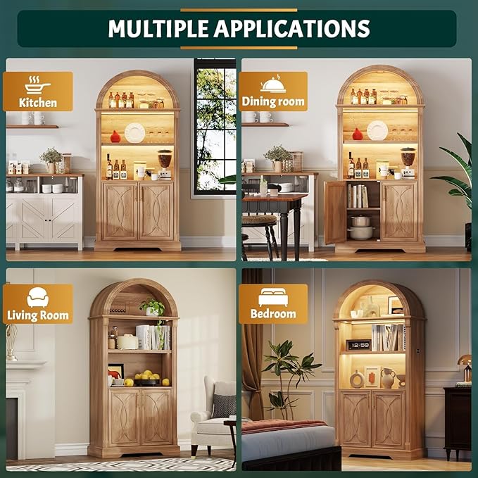 Vlsrka Arched Cabinet, Kitchen Pantry Cabinets - Image 6