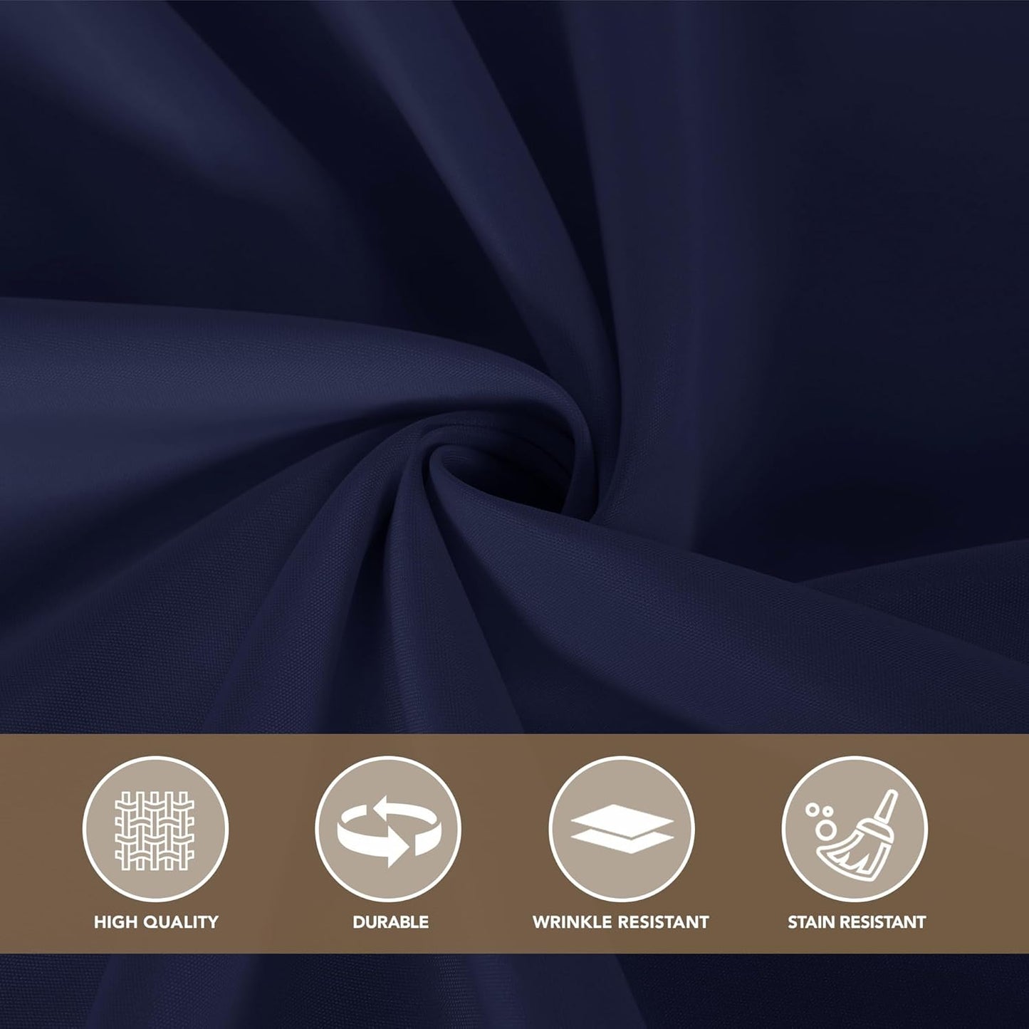 sancua Square Tablecloths 54x54 Inch - Navy Blue Fabric Table Cloth for Square or Round Tables, Washable Polyester Table Cover for Dinner, Holiday Party, Decorative Display Tables