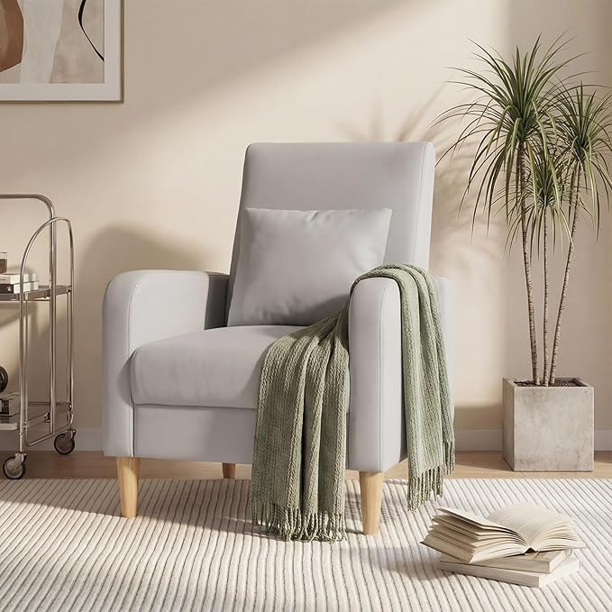 COLAMY Mid-Century Modern Upholstered Accent Chair - Image 7