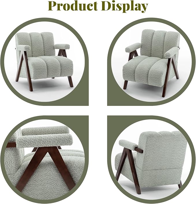 Mid Century Modern Accent Chairs Set of 2 - Image 6